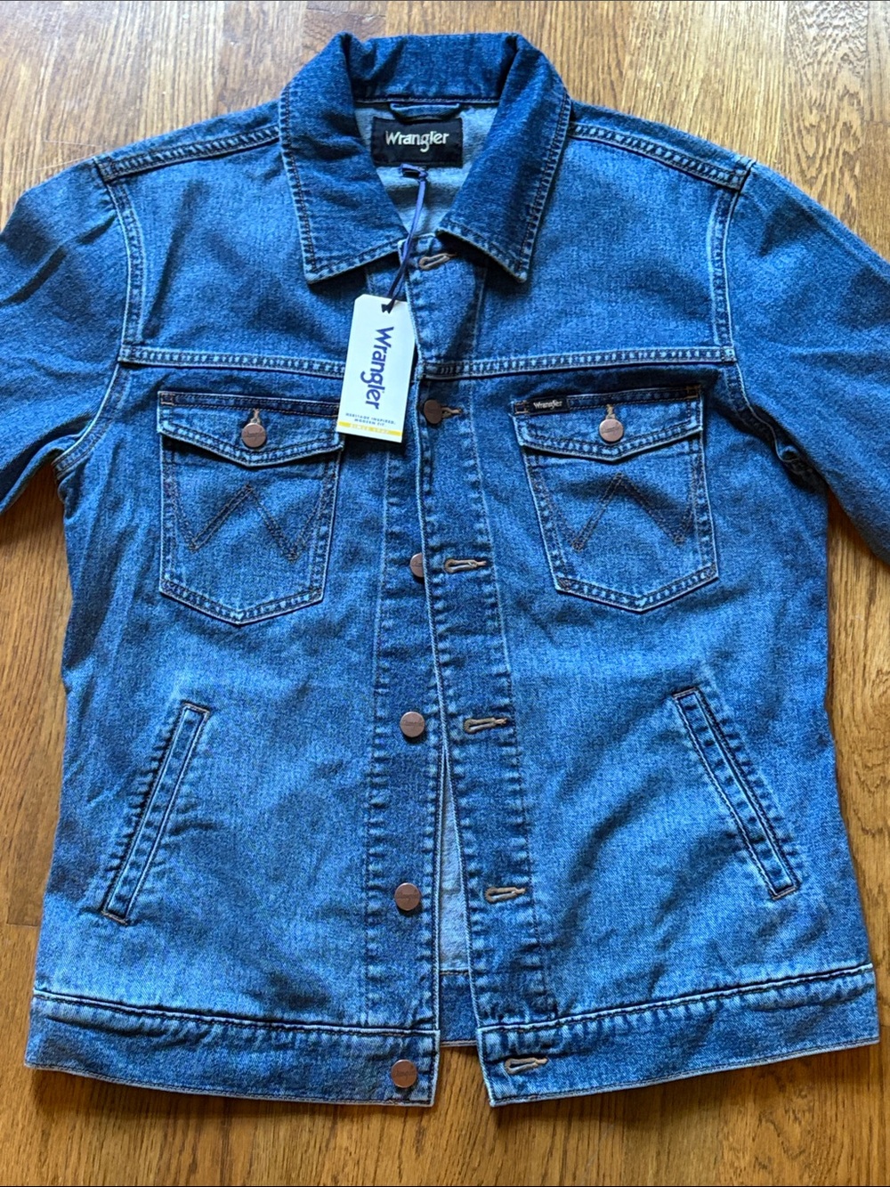 NWT Wrangler Cowboy Cut unlined denim jacket